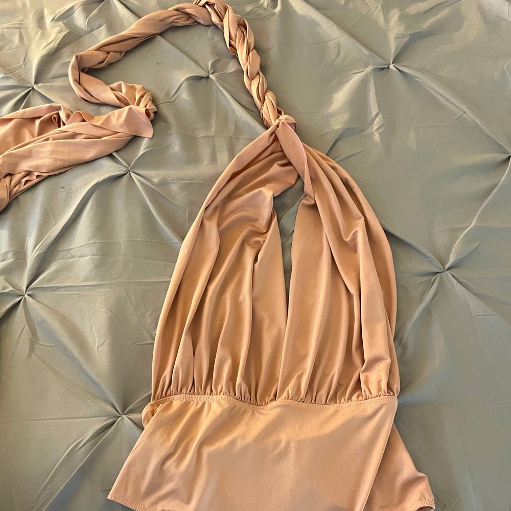 Tobi Wrap/Halter Open Back Bodysuit